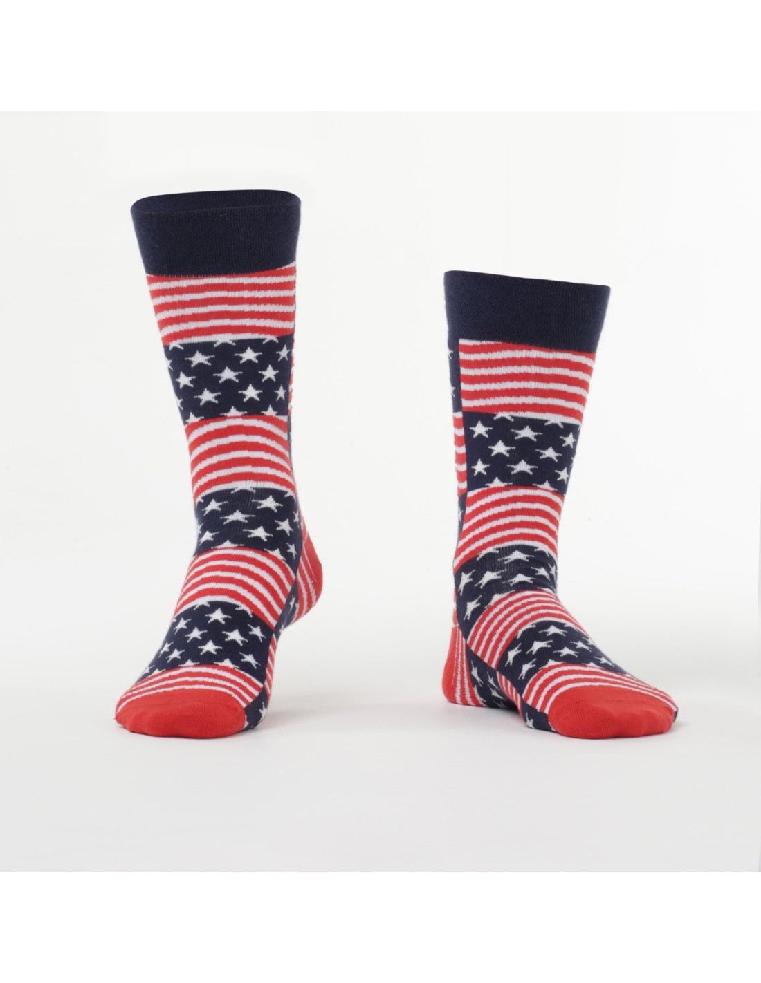 Navy blue and red men\'s socks America SM03 - Online store - Boutique